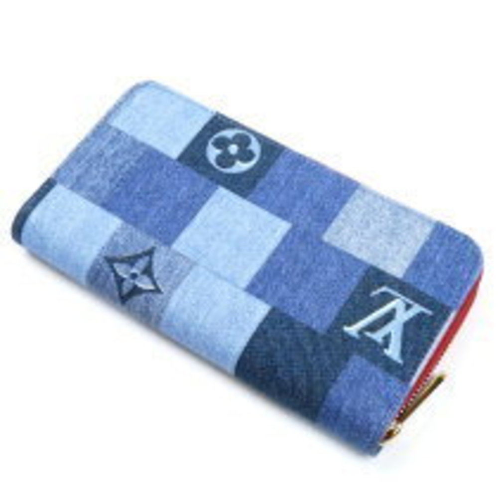 Louis Vuitton Zippy Wallet Patchwork Long Blue Red - image 2